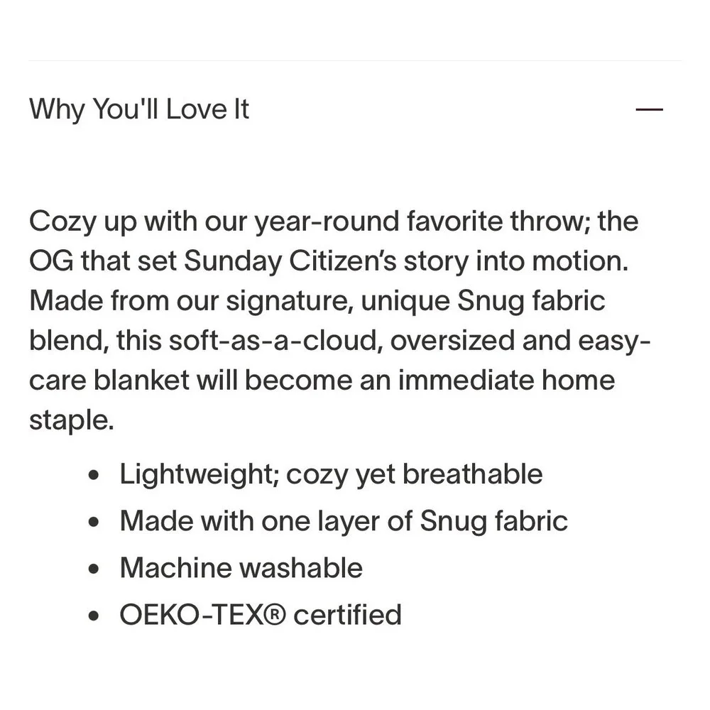 Sunday Citizen Solid Snug Throw Blanket Cloud Grey Microfiber A0101006 $98 NEW